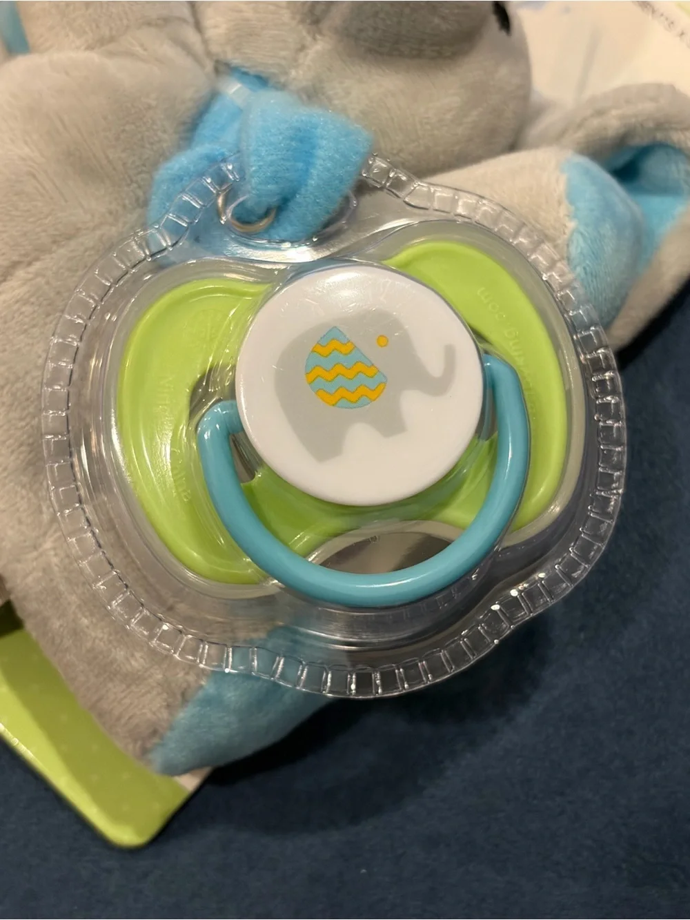 Cribmates Plush Elephant Pacifier Holder W/Pacifier